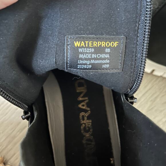 Cole Haan Zerogrand Women's 8 Side Zip Bootie Sneaker Waterproof Black Leather - Picture 7 of 8